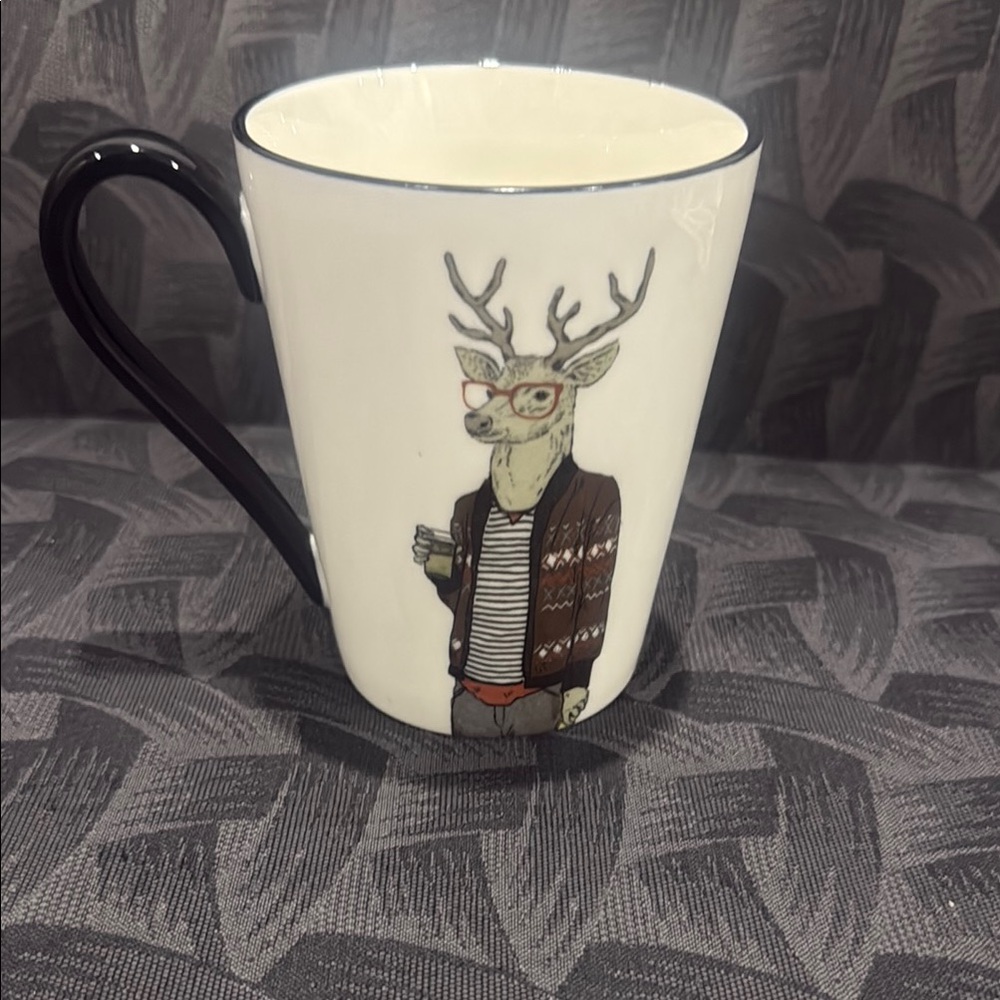 Stylish Deer Mug - Black and White
